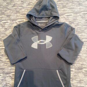Under Armour Hoodie Sweatshirt Unisex Youth XL Loose Fit Pullover Gray